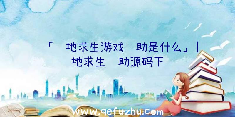 「绝地求生游戏辅助是什么」|绝地求生辅助源码下载